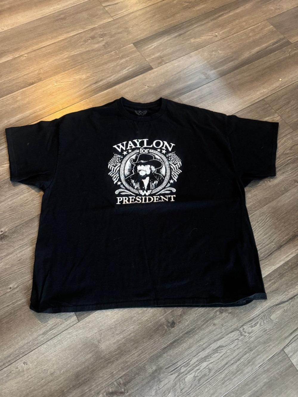 Waylon Jennings 3XL Black Graphic T-Shirt Waylon For President Outlaw Country